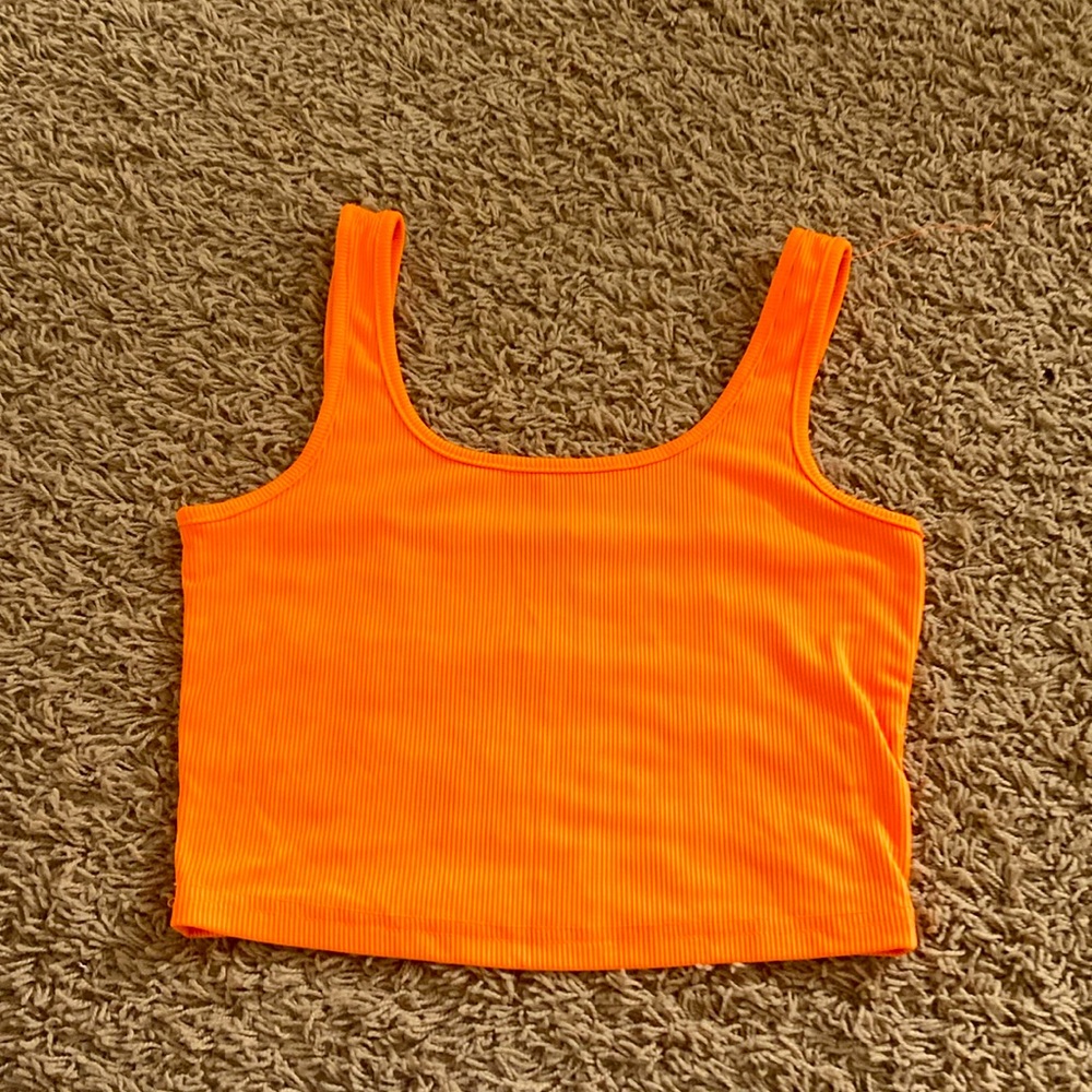 Orange crop top small